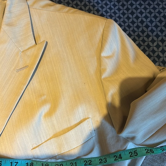 PAL Zileri luxury Camel Vintage style Made in Italy Wool Business Men suit Sz 58 - Picture 12 of 16